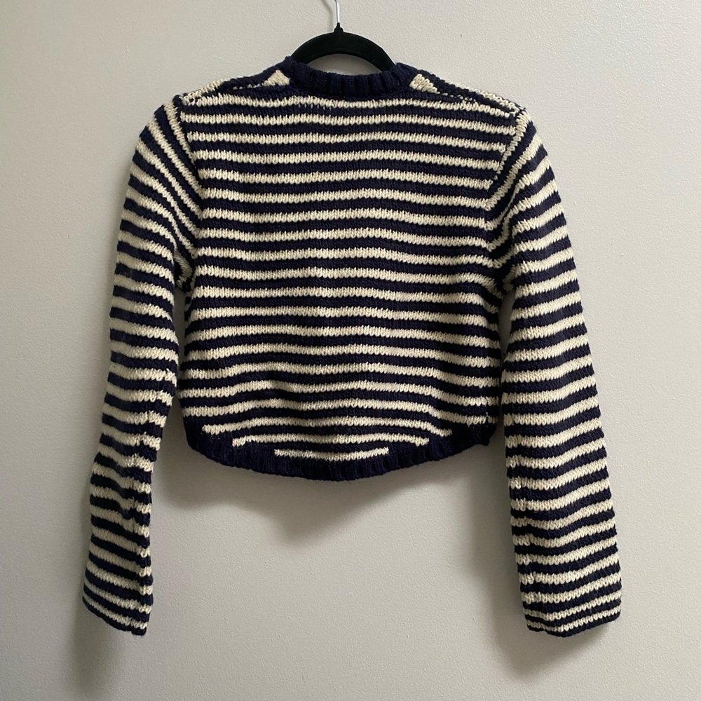Zara Girls Striped Knit Cardigan 11-12 - Picture 4 of 4